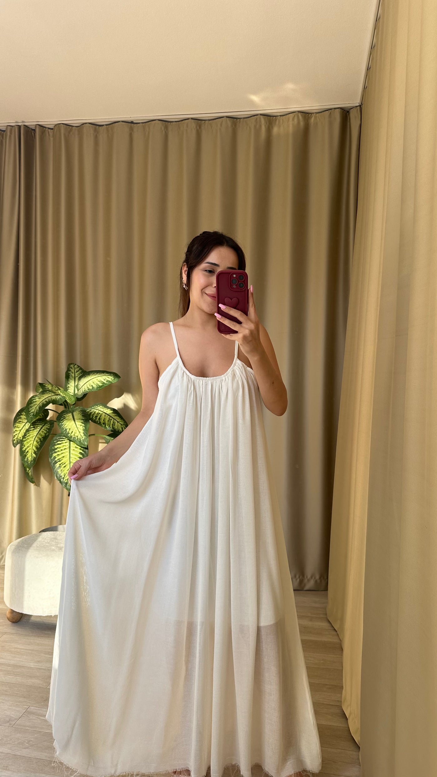 Beyaz Pamuklu elbise