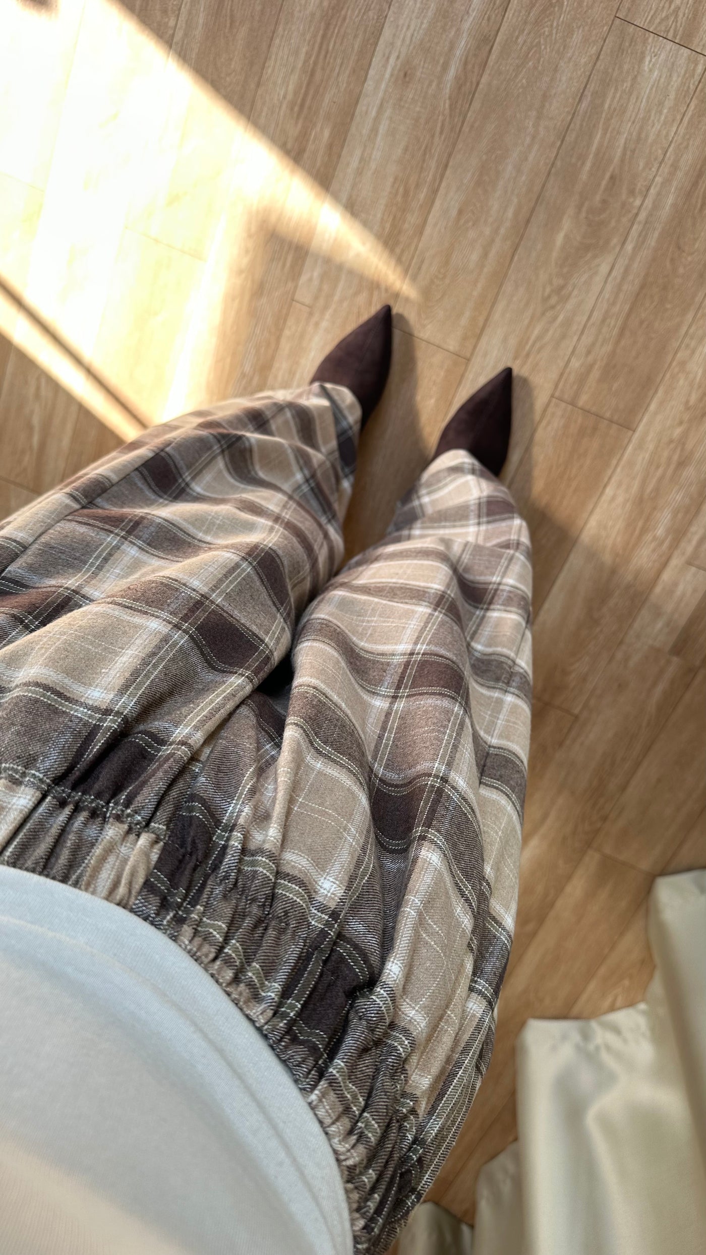 Kahve ekose pantolon