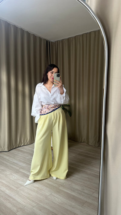 Bebe sarısı palazzo pantolon