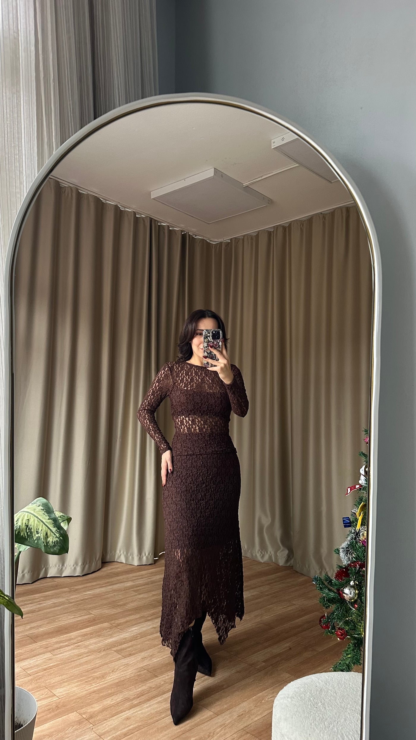 Dantel detaylı takım