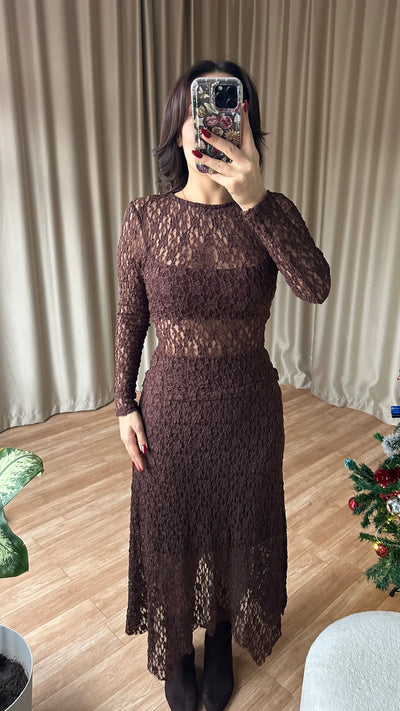 Dantel detaylı takım