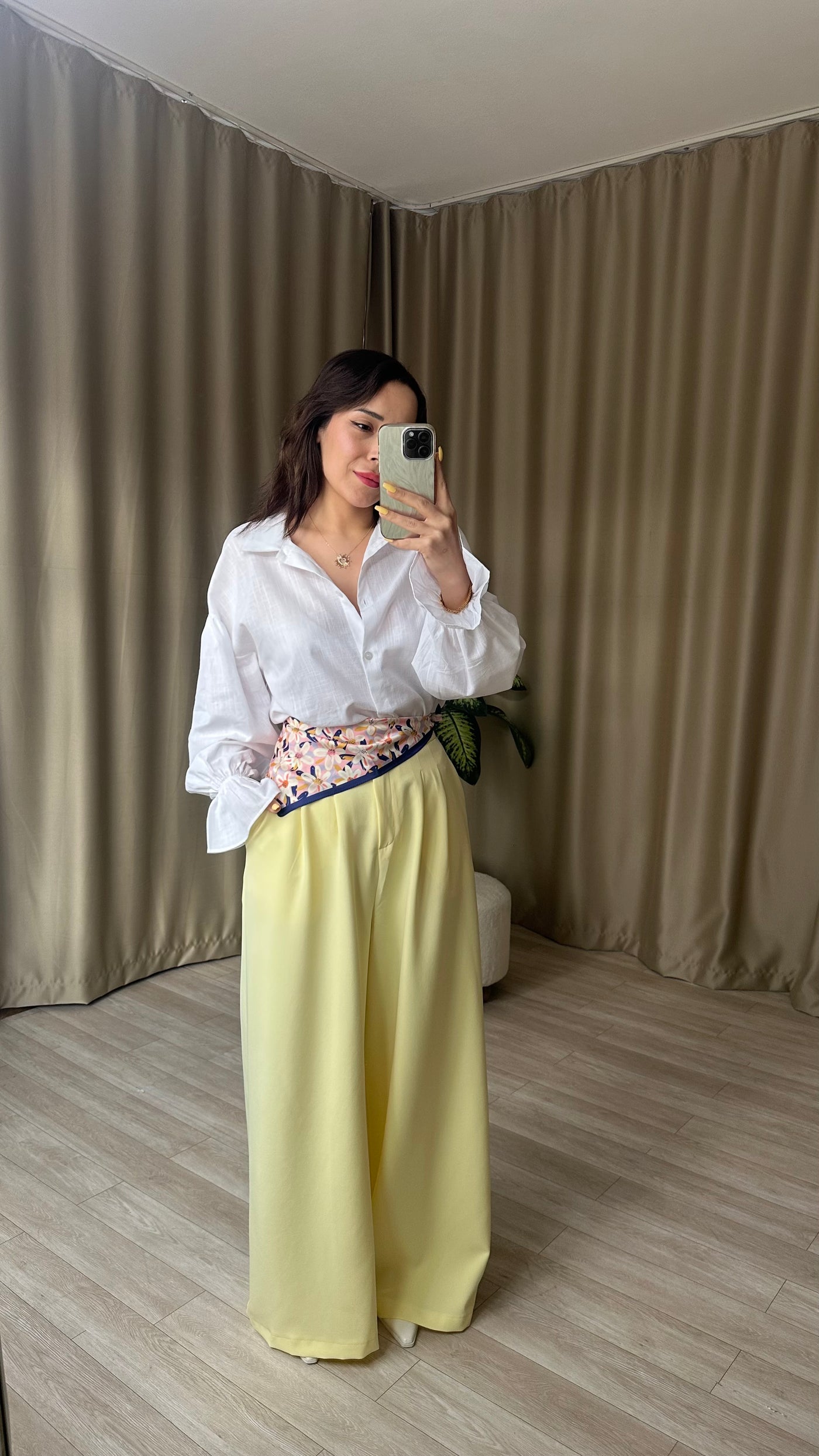 Bebe sarısı palazzo pantolon