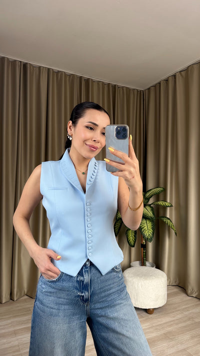 PREMİUM BEBE Mavisi BLAZER YELEK